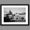 Black and white photo of Piazza Del Carmine in Florence, Italy taken by Photographer, Scott Allen Wilson.