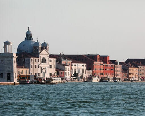 Framed photo of colorful buildings in Venice, Italy taken by Photographer Scott Allen Wilson