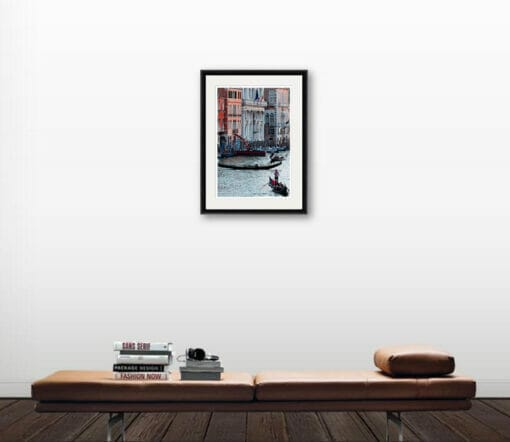 The Grand Canal in Venice, Italy, taken by Photographer Scott Allen Wilson, including several gondoliers upon their boats.