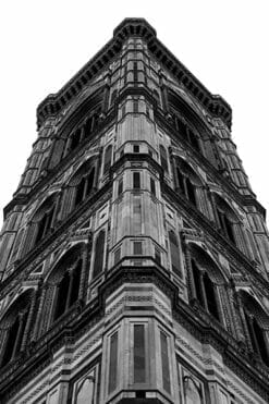 Black and White photo of Campanile di Giotto in Florence, Italy taken by Photographer Scott Allen Wilson.