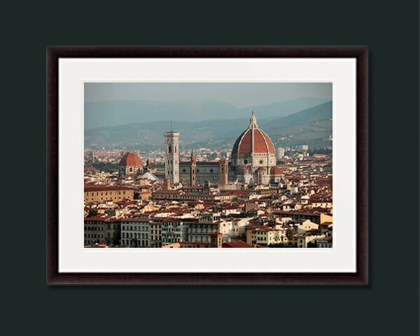 Framed artistic print of Piazzale Michelangelo in Florence, Italy. By Photographer Scott Allen Wilson.