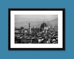 Framed Black and White photograph of Piazzale Michelangelo in Florence, Italy. By Photographer Scott Allen Wilson.