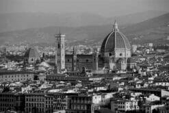 Black and White photo of Piazzale Michelangelo in Florence, Italy. By Photographer Scott Allen Wilson.