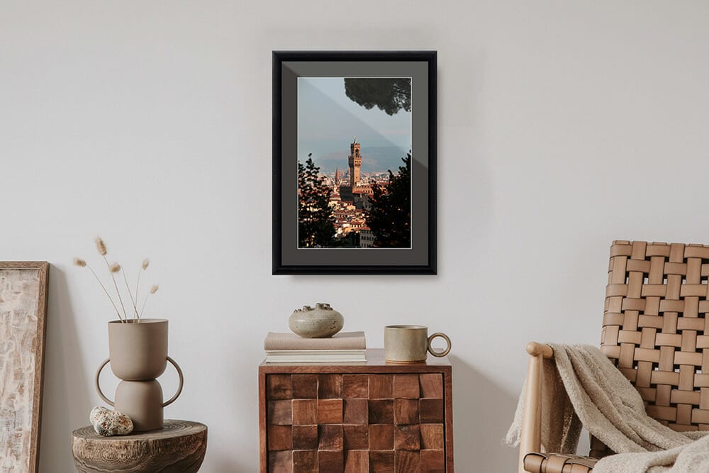 Landscape in color overlooking Florence, Italy taken by Photographer Scott Allen Wilson, with Palazzo Vecchio standing out.