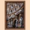 Architecture framed color print taken in Naples Italy by Scott Allen Wilson