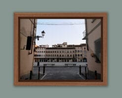 Beautiful and symmetric color print of an empty Piazza del Duomo in Florence, Italy taken by Photographer Scott Allen Wilson.