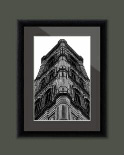 Black and White photo of Campanile di Giotto's Bell Tower in Florence, Italy. By Photographer Scott Allen Wilson.