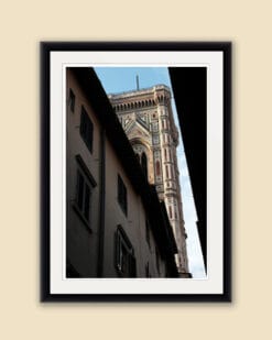 Ebony wood framed print of a secret view of Florence, Italy. Created by Photographer Scott Allen Wilson.