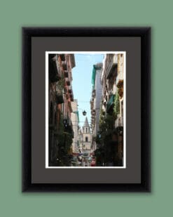 Framed print of narrow street of Naples Italy taken by Photographer Scott Allen Wilson