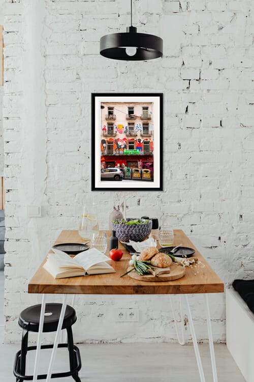 Kitchen inspiration with framed print taken in Naples Italy by Photographer Scott Allen Wilson