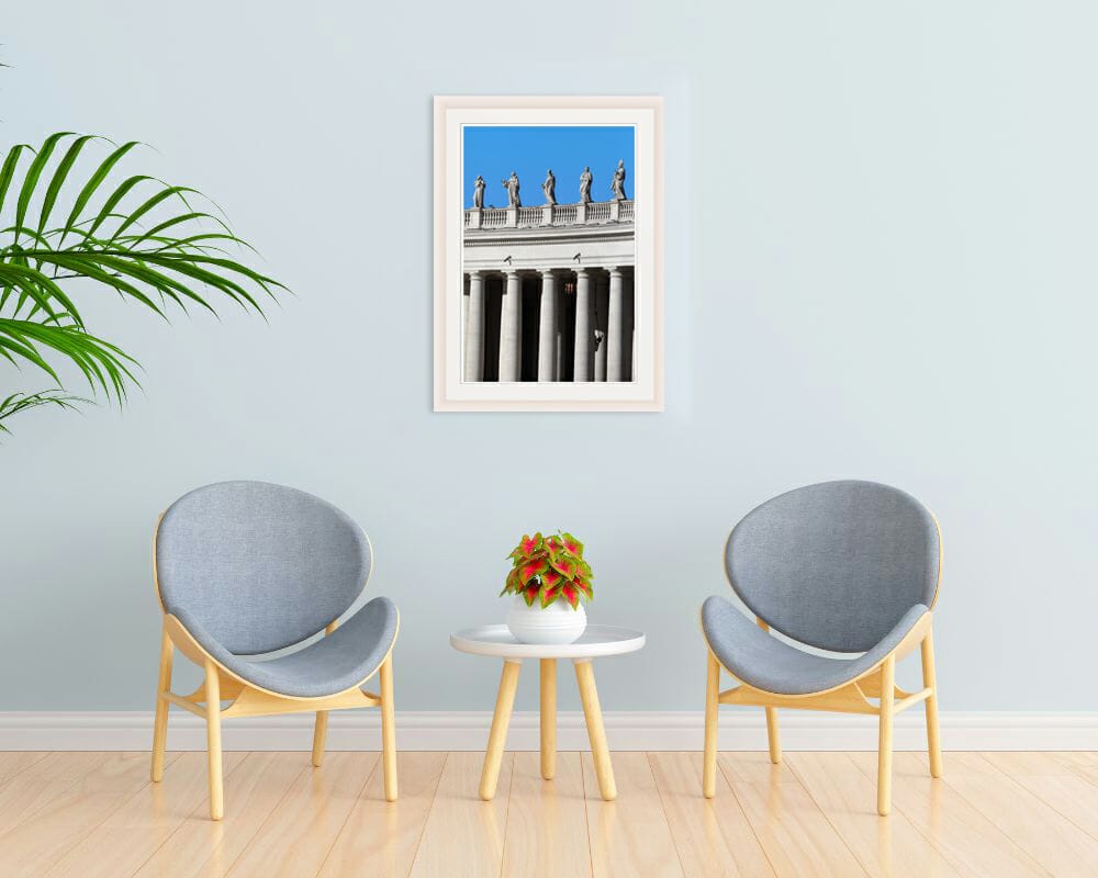Wall minimalist decoration with St. Peter's Basilica framed print taken by Photographer Scott Allen Wilson