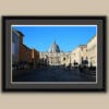 Colorful framed landscape taken by Photographer Scott Allen Wilson in Rome, Italy, showing the St. Peter's Basilica.