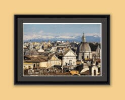 Color framed print of Rome, Italy with snowy mountains in the background taken by Photographer Scott Allen Wilson