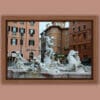 Framed photo of Fontana dei Calderari located at Piazza Navona, taken by Photographer Scott Allen Wilson in Rome Italy.