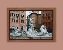 Framed photo of Fontana dei Calderari located at Piazza Navona, taken by Photographer Scott Allen Wilson in Rome Italy.