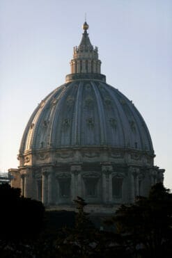 Architeture photography of St. Peter's Basilica dome taken in Rome, Italy by Photographer Scott Allen Wilson