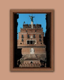 Architecture framed print of Castel Sant'Angelo located in Rome Italy, Michael the Archangel on top, taken by Photographer Scott Allen Wilson