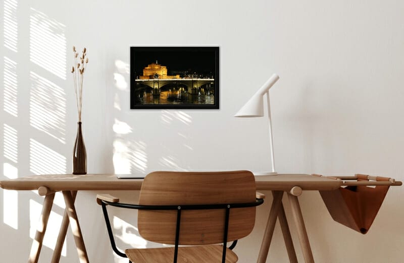 Office design inspiration with framed print taken by Photographer Scott Allen Wilson