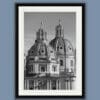 Artistic black and white framed print captured in Rome, Italy by Photographer and Digital Artist, Scott Allen Wilson.