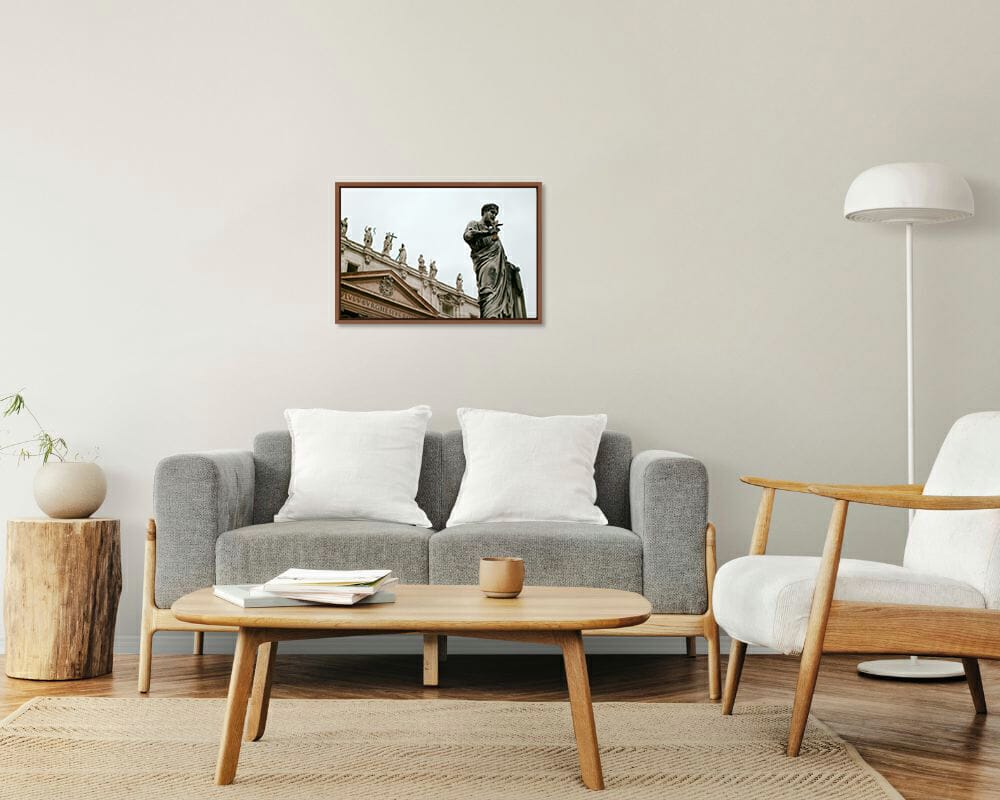 Living room decoration idea with framed print taken in Rome Italy by Photographer Scott Allen Wilson