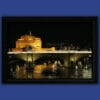 Framed print of Castel Sant'Angelo at night, located in Rome Italy, by Photographer Scott Allen Wilson.
