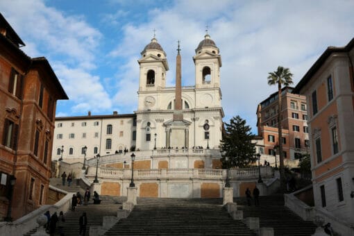 Spanish Steps that guide to the church of Trinità dei Monti taken from Piazza di Spagna by Photographer Scott Allen Wilson in Rome, Italy.