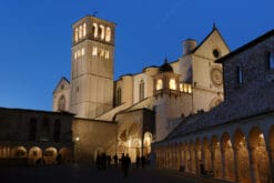 A beautiful night in the Basilica of Saint Francis located in Assisi, Italy captured by Photographer Scott Allen Wilson.