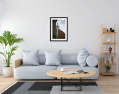 Modern living room decoration with framed print of the Florence Cathedral taken by Photographer Scott Allen Wilson