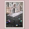 In Florence, Italy, Photographer and Digital Artist, Scott Allen Wilson, captures a view of Piazza Del Duomo with colorful umbrellas on the street.