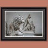 Framed print of lion statue in Piazza Della Signoria, taken by Photographer Scott Allen Wilson in Florence, Italy