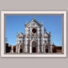 White framed print of Santa Croce church in Florence, Italy taken by Photographer Scott Allen Wilson