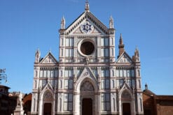 Front view of Santa Croce church in Florence, Italy taken by Photographer Scott Allen Wilson