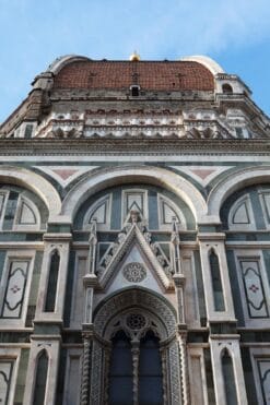 Detail shot of the Cathedral from a low angle taken in Florence, Italy by Photographer Scott Allen Wilson