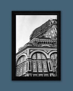 Black and white framed print of the Florence Cathedral taken by Photographer Scott Allen Wilson in Italy