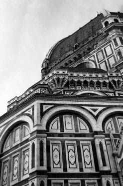 Black and white detail shot of the Florence Cathedral taken by Photographer Scott Allen Wilson in Italy