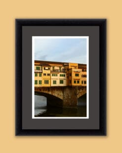 Framed print of a close view of Ponte Vecchio located in Florence, Italy by Photographer Scott Allen Wilson.