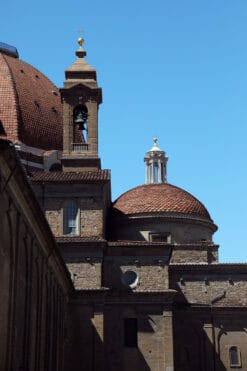 View of the Church of San Lorenzo with a clear sky, taken by Photographer Scott Allen Wilson in Florence, Italy.