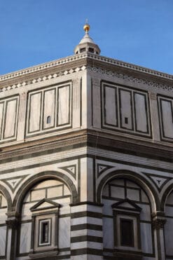Corner view of the Baptistery of Saint John located in Florence, Italy. By Photgrapher Scott Allen Wilson.