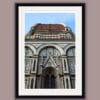 Framed architecture photography of the Cathedral from a low angle taken in Florence, Italy by Photographer Scott Allen Wilson