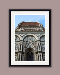 Framed architecture photography of the Cathedral from a low angle taken in Florence, Italy by Photographer Scott Allen Wilson