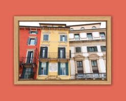 Colorful framed print of Liston 12, a popular bar and cafeteria in Verona, Italy, taken by Photographer Scott Allen Wilson.