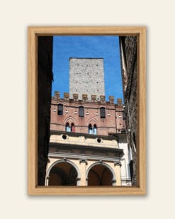 Wooden framed print of the façade of the Duomo Di Siena, Italy taken by Photographer Scott Allen Wilson.