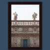 Wooden framed print of a detailed and symmetrical shot of Palazzo Maffei taken in Verona, Italy by Photographer Scott Allen Wilson.