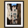 A beautiful framed print of a medieval street in Siena, Italy taken by Photographer Scott Allen Wilson