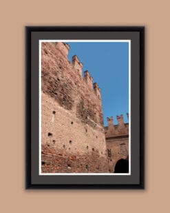 Amazing framed print by Photographer Scott Allen Wilson, who captures a detailed shot of the walls of Castelvecchio located in Verona, Italy.
