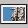 Color framed print of animal gargoyles adorning the left side of the Duomo Di Siena in Italy taken by Photographer Scott Allen Wilson