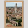 Wooden framed photo of a beautiful landscape view of Verona, Italy taken by Photographer Scott Allen Wilson.