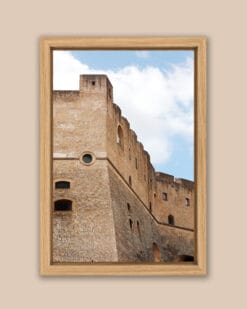 Wooden framed print of Castel Sant'Elmo, the fortress overlooking Naples, captured by Photographer Scott Allen Wilson in Naples, Italy.