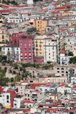 Unique overlook of Naples, Italy that shows the spirit of the city with its crowded, colorful buildings taken by Photographer Scott Allen Wilson.