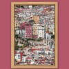 Framed print of a landscape of Naples, Italy that shows the spirit of the city with its crowded, colorful buildings taken by Photographer Scott Allen Wilson.